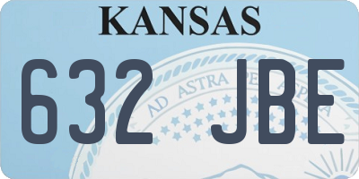 KS license plate 632JBE