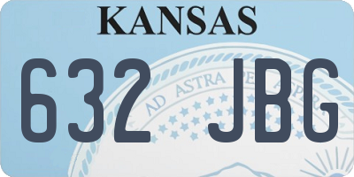 KS license plate 632JBG