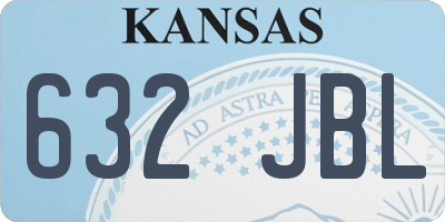 KS license plate 632JBL