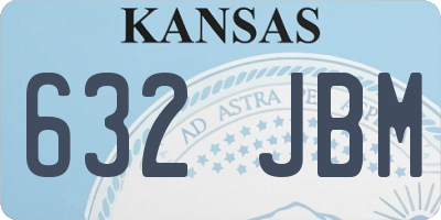 KS license plate 632JBM