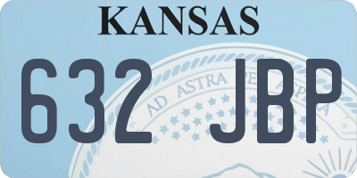 KS license plate 632JBP