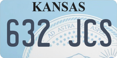 KS license plate 632JCS