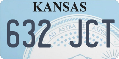 KS license plate 632JCT