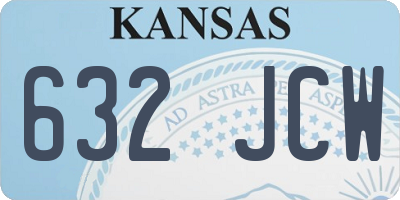 KS license plate 632JCW