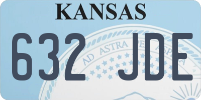 KS license plate 632JDE