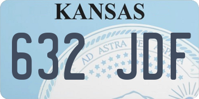 KS license plate 632JDF