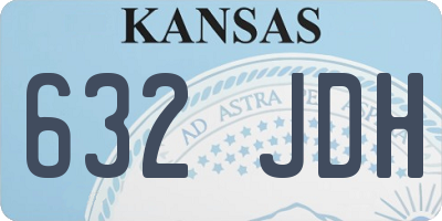 KS license plate 632JDH