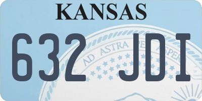 KS license plate 632JDI