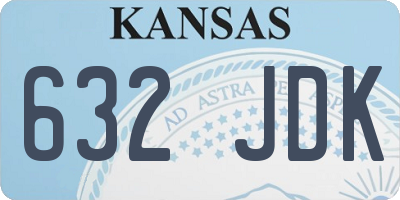 KS license plate 632JDK