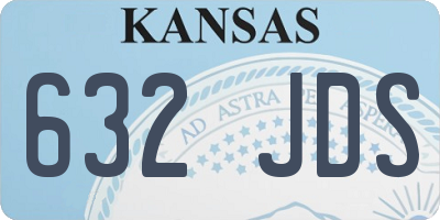 KS license plate 632JDS