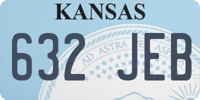 KS license plate 632JEB