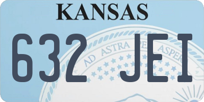 KS license plate 632JEI