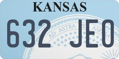 KS license plate 632JEO