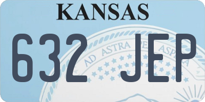 KS license plate 632JEP