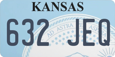 KS license plate 632JEQ