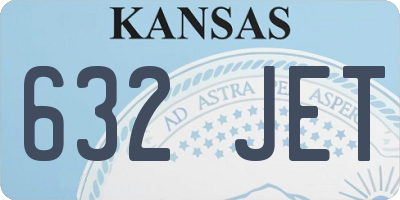 KS license plate 632JET