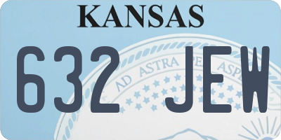 KS license plate 632JEW