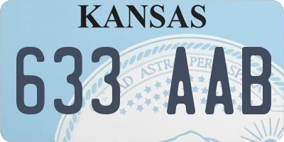 KS license plate 633AAB