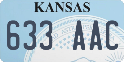 KS license plate 633AAC