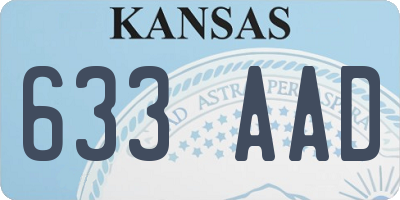 KS license plate 633AAD