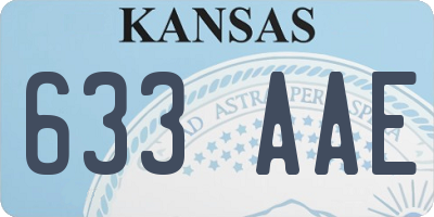 KS license plate 633AAE