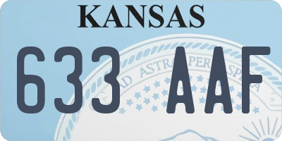 KS license plate 633AAF