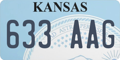 KS license plate 633AAG