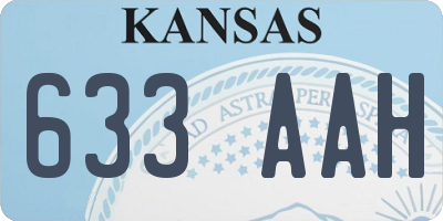 KS license plate 633AAH