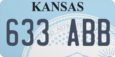 KS license plate 633ABB