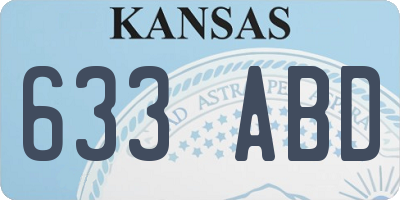 KS license plate 633ABD