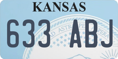 KS license plate 633ABJ