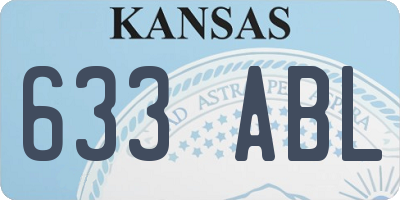 KS license plate 633ABL