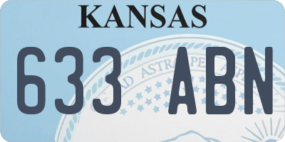 KS license plate 633ABN