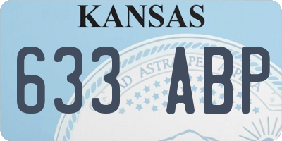 KS license plate 633ABP