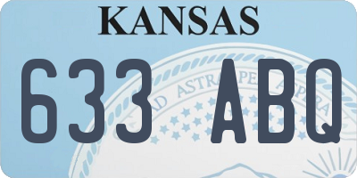 KS license plate 633ABQ