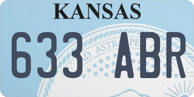 KS license plate 633ABR