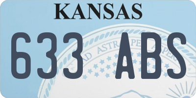 KS license plate 633ABS
