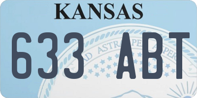 KS license plate 633ABT