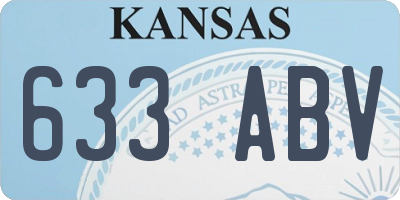 KS license plate 633ABV
