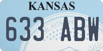 KS license plate 633ABW