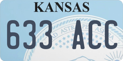 KS license plate 633ACC
