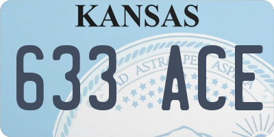 KS license plate 633ACE