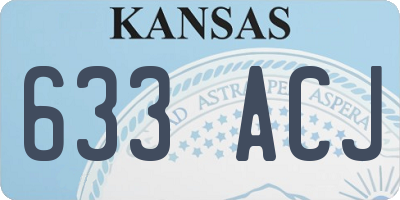 KS license plate 633ACJ
