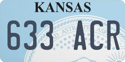 KS license plate 633ACR