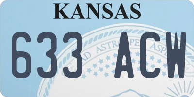 KS license plate 633ACW