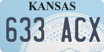 KS license plate 633ACX