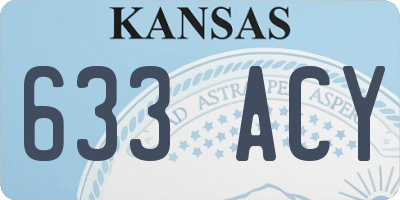 KS license plate 633ACY