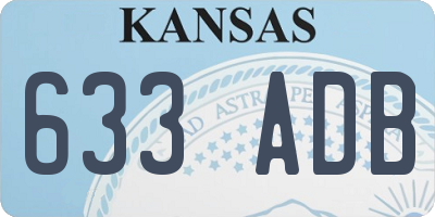 KS license plate 633ADB