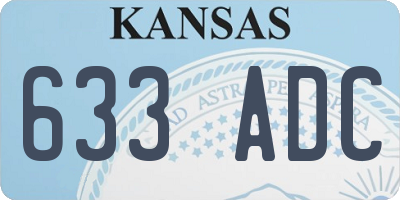 KS license plate 633ADC