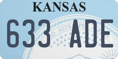 KS license plate 633ADE